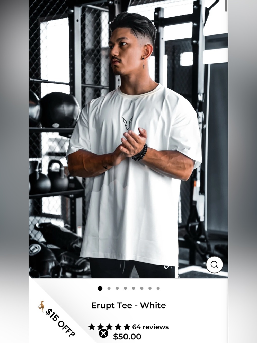 Gymroos Erupt Tee in cream
